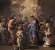 Luca Giordano Holy Ana and the nina Maria Second mitade of the 17th century oil painting reproduction